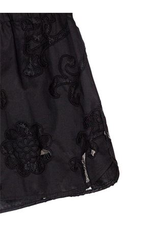 Black Embroidered Poplin Shorts SEMI COUTURE | S6SL11Y690